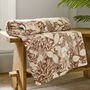 Winter Forest Brown Supersoft Textured Throw With Leaf Printed, thumbnail 1 of 2