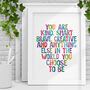 Anything In The World Personalised Typography Print, thumbnail 1 of 2