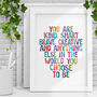 Anything In The World Personalised Typography Print, thumbnail 1 of 4