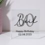 Personalised Birthday Name Glass Square Block, thumbnail 2 of 8