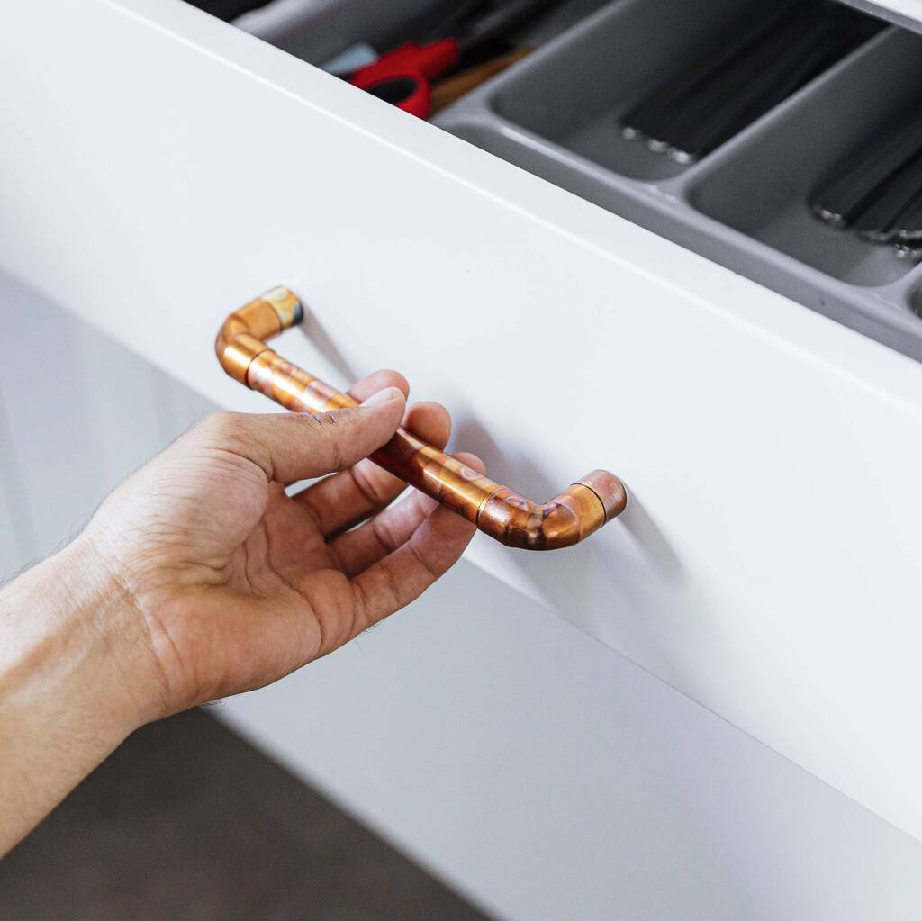 Copper Drawer Handle – Industrial Style, 1 of 6