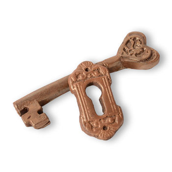 Chocolate Heart Key And Escutcheon, 2 of 4