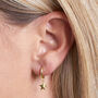 Star Sleeper Earrings Gold Plated, thumbnail 2 of 3