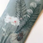 'Mirage' Silk Men's Tie Sage Green With Cactus Design, thumbnail 4 of 6