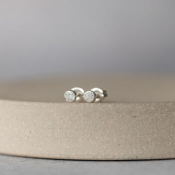 Sterling Silver Mini Circle Studs, 3 of 7
