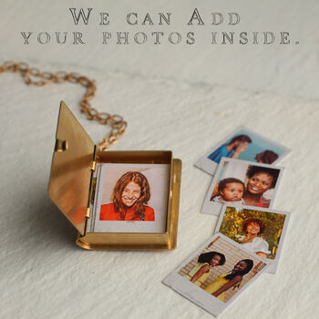 Personalised Birth Flower Family Album Photograph Necklace, 4 of 10