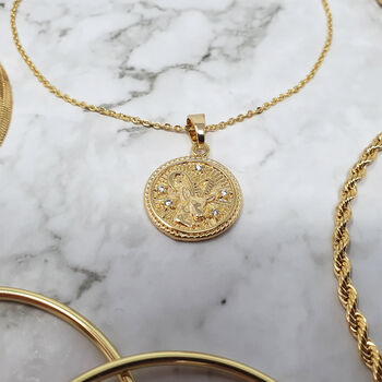 18k Gold Vermeil Plated Zodiac Charm Necklace, 10 of 12