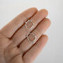 Tiny Hoop Sterling Silver Earrings With Ball Dots, thumbnail 3 of 10