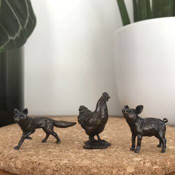 Miniature Bronze Pig Sculpture 8th Anniversary Gift, 11 of 11