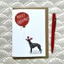 Whippet Christmas Card, thumbnail 6 of 6