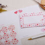 A4 Origami Writing Paper That Folds Into An Envelope With Love Heart Design, thumbnail 4 of 5