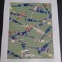 Green Cricket Bat Art Print, thumbnail 7 of 9