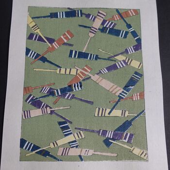 Green Cricket Bat Art Print, 7 of 9