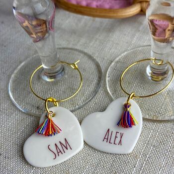 Personalised Couple Rainbow Drink Charms, 4 of 6
