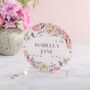 Round Frosted Peony Flowers Earring Storage Stand, thumbnail 1 of 7