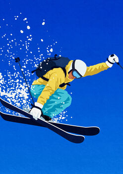 Personalised Ski Cliff Jump Poster, 4 of 7