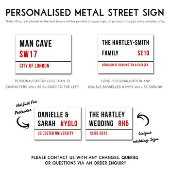 Personalised Metallic London Street Sign, 7 of 8