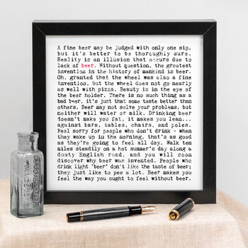 Beer Quotes Gift Print, 2 of 9