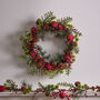 Traditional Christmas Berry Door Wreath, thumbnail 5 of 6