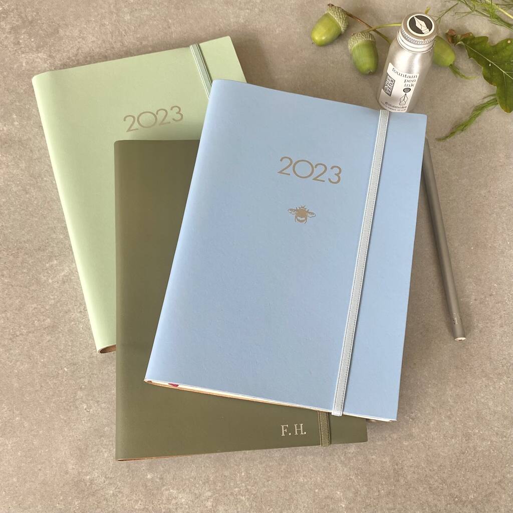 2023 A5 Diary Recycled Leather Personalised By Undercover