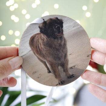 Pet Photo Wooden Christmas Tree Decoration, 7 of 8