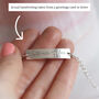 Personalised Handwriting Bracelet In Sterling Silver, thumbnail 5 of 6