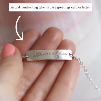 Personalised Handwriting Bracelet In Sterling Silver, 5 of 6