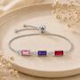 Personalised Create Your Own Baguette Cut Birthstones Bracelet, thumbnail 1 of 9