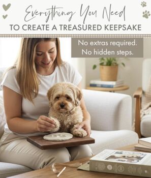 Air Drying Pet Paw Print Impression Moulding Kit, 6 of 12