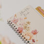 Personalised Notebook: 'Letters To The Bride' With Watercolour Dusky Pink Flowers, thumbnail 1 of 6