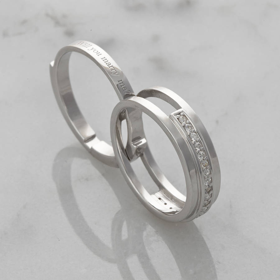 'save the finger' secret message engagement ring by ormolu london ...