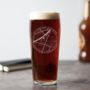 Any Map Etched Beer Glass, thumbnail 1 of 2