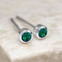 Mini Sterling Silver Peacock Opal Stud Earrings, thumbnail 4 of 8