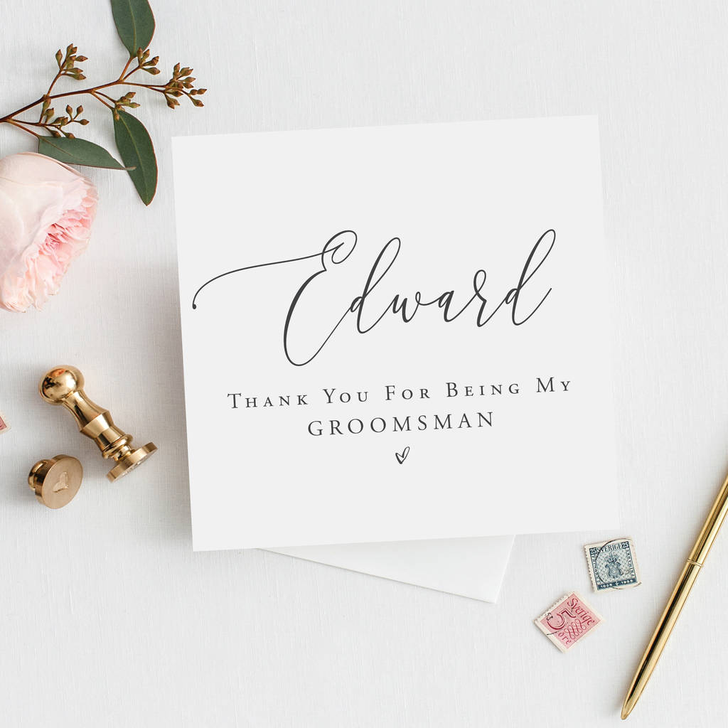 Personalised Groomsman Thank You Card, 1 of 3