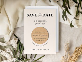 Personalised Save The Date Magnet Minimalist Cards, 9 of 9