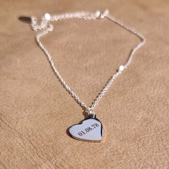 Personalised Name Gold And Silver Heart Charm Necklace, 6 of 8