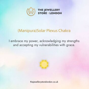 Solar Plexus Charm Necklace In Sterling Silver Citrine, 3 of 4