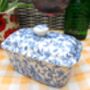 Lidded Butterdish In Blue Blossom Chintz Design, thumbnail 6 of 6