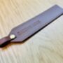 Personalised Stamped Leather Bookmark, Conker Brown, thumbnail 7 of 9