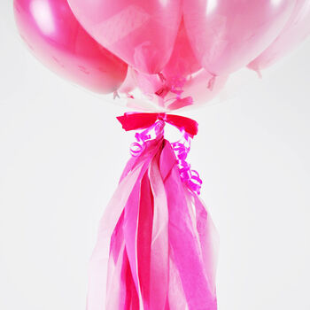 Personalised Hot Pink Clear Bubble Balloon, 2 of 4