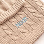 Unisex Luxury Cable Knitted Baby Blanket, thumbnail 7 of 12