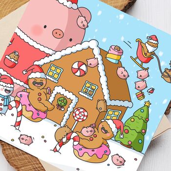 Cute Christmas Gingerbread Card, 6 of 7