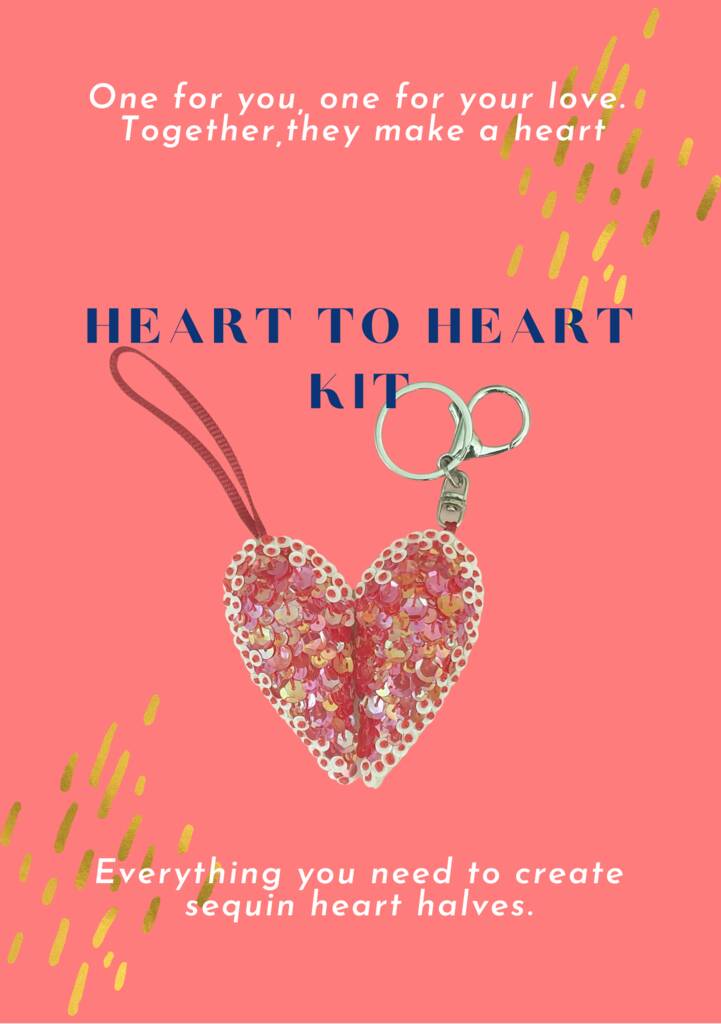 Heart To Heart Sequin Embroidery Kit, 1 of 6