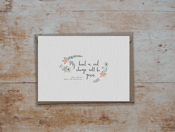 Sense And Sensibility Floral Valentine's Day Card, 3 of 3