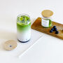 Glass With Bamboo Lid And Straw, thumbnail 5 of 8