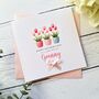 Handmade Granny Mother's Day Card: Potted Tulip Design, thumbnail 2 of 4