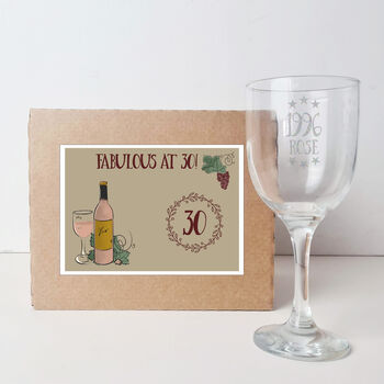 Personalised 30th Birthday Engraved Wine Glass Gift, 3 of 9