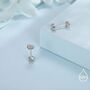 Aurora Ab Cz Star Stud Earrings In Sterling Silver, thumbnail 5 of 11