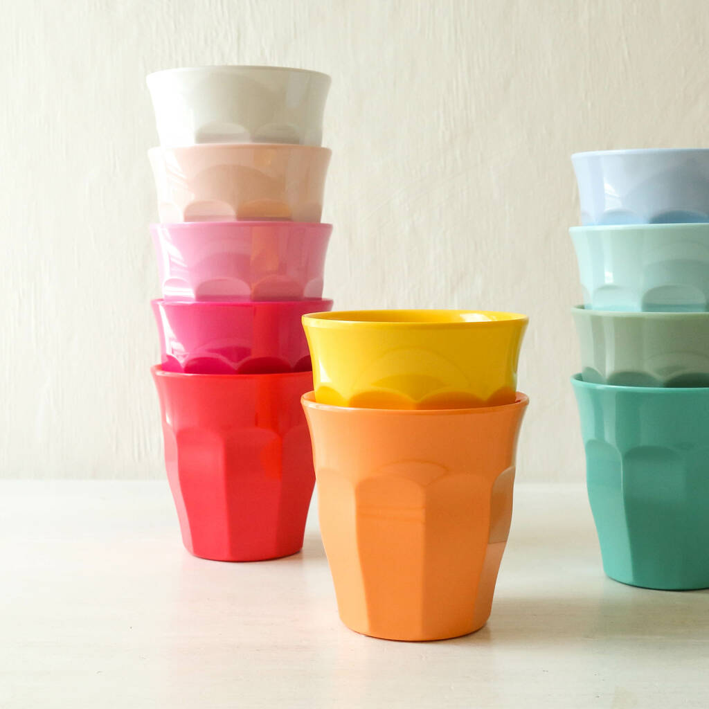 Solid Colour Bright Melamine Cup By Berylune