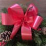 Christmas Wreath Noble Fir Spruce Wreath Red Ribbon Bow 45cm, thumbnail 4 of 5